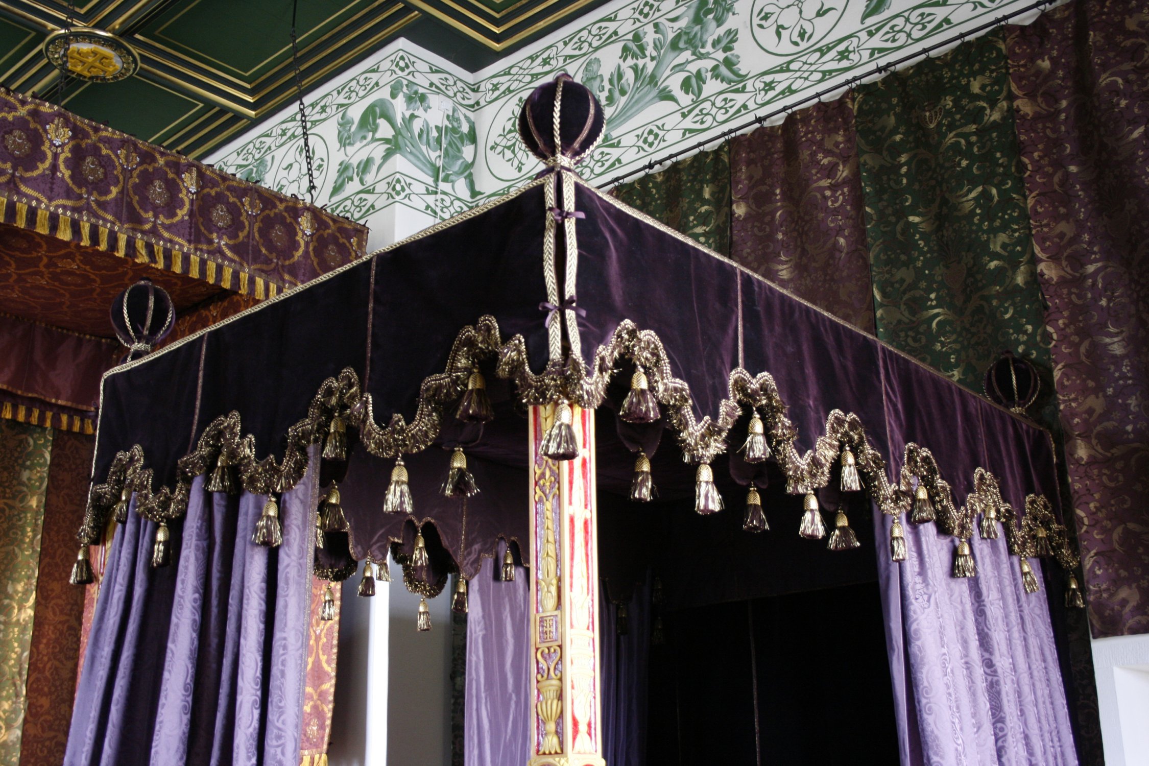 Detail of the Queen's tester bed canopy