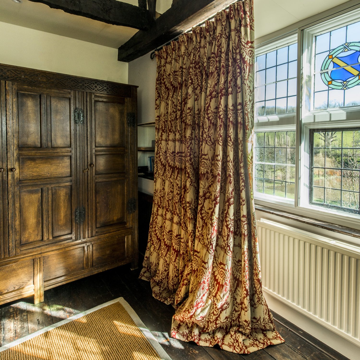 'Heraldic Beasts' fabric for the Master Bedroom