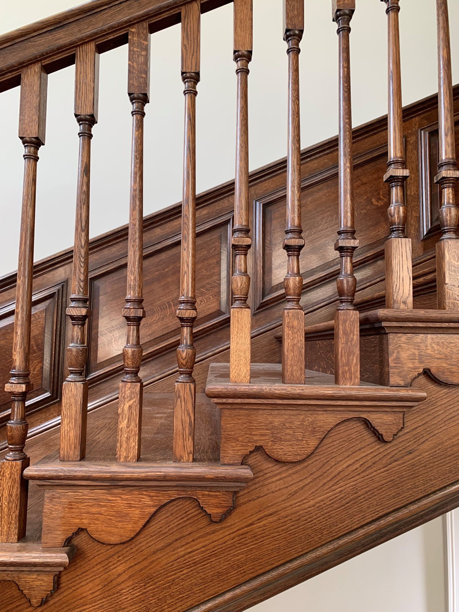 Sarah Beeny commissioned a Georgian style solid oak staircase for her Somerset project